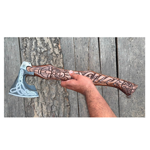 Handcrafted DIY Builder's Hatchet Carbon Steel Blade Wooden <b>Handle</b> Bearded Head Style High Quality for Camping-3-Year Warranty - Product Image 3