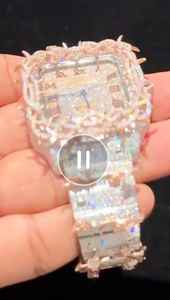 Reloj de Lujo para Hombre, Estilo Hip Hop, con Incrustaciones de Diamantes Moissanite, Dos Tonos, Personalizado - Product Image 2