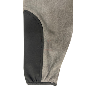 Chaqueta de Forro Polar Gris y Negro con Cuello Alto, Resistente al Viento, con Logotipo Frontal, Cierre de Cremallera, para Otoño, Viajes, Actividades al Aire Libre, Corte Regular, Chaquetas de Invierno para Hombre - Product Image 3