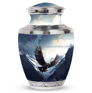 Urna de aluminio hecha a mano para cenizas humanas de cremación para adultos para almacenamiento funerario permanente solución de contenedor de exhibición de memoria de tributo - Product Image 6