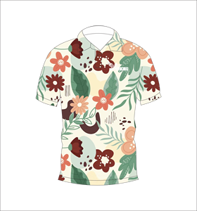 Camiseta Polo Botánica Tropical Personalizada, Transpirable, Ligera, para Equipos de Golf, Manga Corta, Sublimación, Diseño Floral - Product Image 3