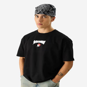 2025 New Design <b>Turtle</b>-<b>neck</b> Off-the-shoulder T-shirt for Outdoor Casual <b>Men</b> Blank Cotton Short-sleeved Shirt - Product Image 4