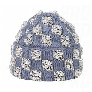 Gorro Unisex de Lana Azul con Elegante Diseño Sólido y Decoración de Botones, Ajustable, para Invierno - Product Image 5