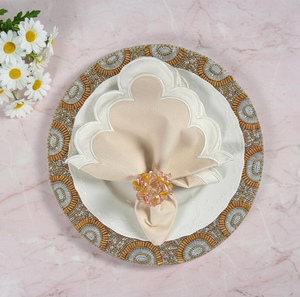 Set de table luxueux fait main et perlé, « Sun Blush » par Glowin Fashion - Product Image 2
