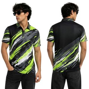 Camisa Polo de Golf con Degradado Minimalista Azul Cielo Blanco, Elástica, Suave, Resistente a las Arrugas, para Oficina, Casual, Uso Diario, para Hombre - Product Image 5