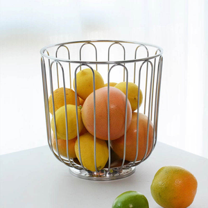 Cesta para Frutas de Acero Inoxidable 304, Decoración para el Hogar, Cesta Organizadora para Pan, Verduras y Frutas (Plateado, Tamaño L) - Product Image 5