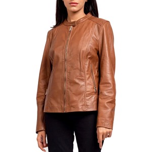 Veste en cuir de buffle tendance pour femme, style motard, vente en gros, meilleur prix fournisseur - Product Image 1