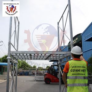 แท่นเหล็กวางซ้อนกันได้ทนทานพับได้ออกแบบมาสำหรับการประหยัดพื้นที่และการจัดการวัสดุที่มีประสิทธิภาพ - Product Image 2