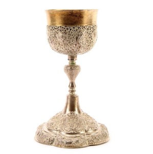 ถ้วยศักดิ์สิทธิ์ลายสลักสุดวิจิตร ทำด้วยมือ สีทองเหลือง สามารถปรับแต่งได้ พร้อมด้วยอุปกรณ์คริสตจักรทองเหลืองคุณภาพสูง - Product Image 1