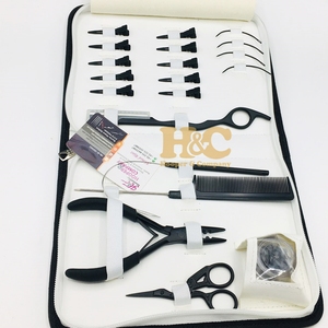 Offre Spéciale : Kit d'Outils pour Extensions de Cheveux en Acier Inoxydable Hooper Company – Pinces Micro-Boucles, Clips, Rasoirs de Barbier, Aiguilles – Logo Personnalisé - Product Image 1