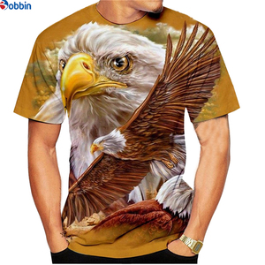 T-shirt pour homme à sublimation, imprimé aigle violet, manches courtes, col rond, coupe décontractée, polyester respirant, tricoté, impression photo - Product Image 2