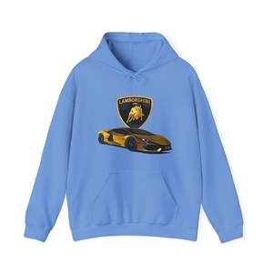 Sweat-shirt à capuche pour homme avec logo Lamborghini imprimé, en coton vert, décontracté, design sur le devant, coupe classique, pour l'automne - Product Image 4
