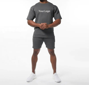 กางเกงขาสั้นออกกำลังกายผู้ชายคุณภาพสูง สีเทา แต่งกระเป๋า ใส่สบาย ผลิตจากผ้าฝ้ายผสม เอวยางยืด เหมาะสำหรับเล่นกีฬา - Product Image 6