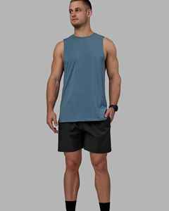 Men's O-Neck Solid <b>Mint</b> <b>Green</b> 100% Cotton Tank <b>Top</b> Breathable Knitted Sleeveless Casual Wear - Product Image 2