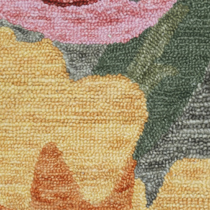 Tapis en laine gris multicolore à motif géométrique, antidérapant, écologique, tufté à la main, contemporain, motif botanique, pour - Product Image 4