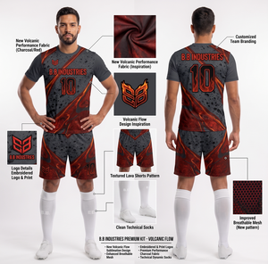 Ensemble d'uniformes de football personnalisés imprimés par sublimation, maillot de football bleu cyan, maillot de sport en maille aérodynamique pour entraînement et match, vente en gros - Product Image 3