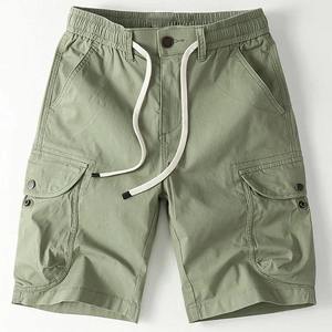 Pantalones Cortos de Hombre Negros con Bolsillos Elegantes, Corte Regular, Tejido, Cintura Media, Cuatro Bolsillos, Cierre de Cremallera y Botón, Cinturilla con Cinturón - Product Image 4