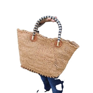 Bag With Metal Handle and <b>Snap</b> <b>Fastener</b> Crochet Macrame Beach Bags Direct From Indian Supplier - Product Image 1