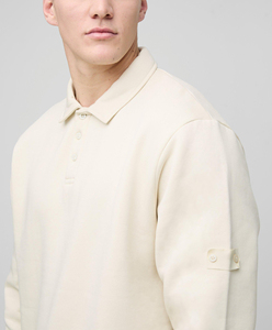 Nouveau Polo Homme Manches Longues 2026 100% Coton Coupe Ample Logo Personnalisé Impression Numérique Respirant - Product Image 3