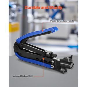 Kit Crimpatore per Cavi Coassiali con 30 Connettori Tipo F RG6, Strumento di Spellatura e Compressione per Cablaggio Coassiale - Product Image 5