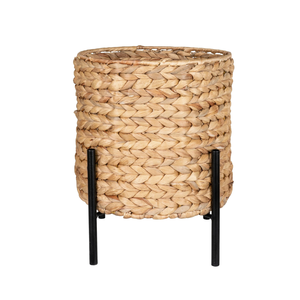 Durable Water Hyacinth Indoor <b>Plant</b> Pots Wicker Planter <b>Basket</b> with Metal Stand <b>for</b> Home Decor made by Vietnamese - Product Image 1