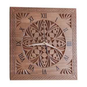 Reloj de pared de madera de Acacia elegante y personalizado, pantalla de aguja de una sola cara para la escuela, ocasiones de boda, colgante de pared de madera - Product Image 1