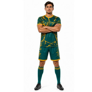 Uniforme de Fútbol Cosido para Hombre Adulto, Doble Costura Resistente, Número, Nombre, Logotipo del Equipo, Transpirable, Color Personalizado, OEM, Venta al Por Mayor de Fábrica - Product Image 3