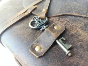 Handmade Vintage Mini Leather <b>Diary</b> Rustic Antique Look Genuine Distressed Brown Leather <b>Cover</b> Eco-Friendly Pencil Embossed Gift - Product Image 2