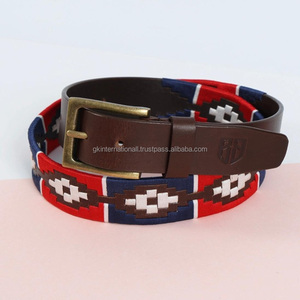 Cinturón de Cuero Genuino Personalizado para Montar a Caballo, Cinturón Deportivo Ecuestre de Cuero con Bordado Argentino para Hombre y Mujer - Product Image 1