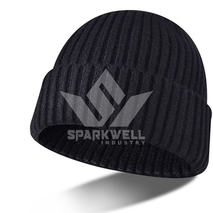SPARKWELL INDUSTRY Bonnet unisexe en acrylique, couleur unie, bonnet tricoté d'hiver, décontracté pour l'extérieur, adulte, 56-58CM - Product Image 2
