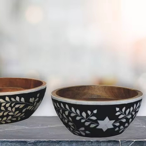 Nuevo tazón artesanal de madera con incrustaciones de resina y madera, ecológico y duradero, cesta para frutas, nuevo, venta al por mayor - Product Image 1