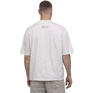 Camisetas personalizadas al por mayor para hombre, camiseta oversize con pedrería en toda la superficie, algodón premium de 350 g/m², ropa urbana de lujo, hombros caídos, camiseta ODM - Product Image 4
