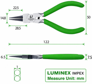 LUMINEX IMPEX LUB=113 <b>Long</b> <b>Nose</b> Stainless Steel Lightweight Smooth Work Jewelry Making Polishing Pliers for Bracelet Making DIY - Product Image 5