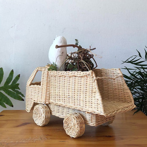 Juguete de mimbre para niños, precio directo de fabricante, camiones de juguete grandes, camiones de construcción tejidos - Product Image 6