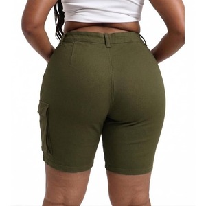 Shorts de Mezclilla Verde para Mujer Abdul Royal World Export ARWE-411 - Corte Regular, Estilo Vintage, Cintura Media, Pierna Recta, Color Degradado - Product Image 2