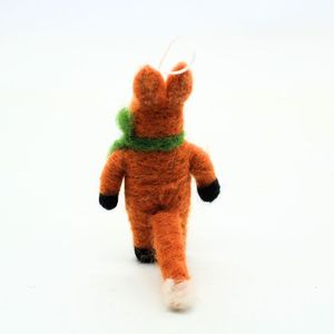 Handmade Needle Felted Fox Christmas Tree Hanging Ornament <b>Wool</b> Felt Animal Decoration - Product Image 4