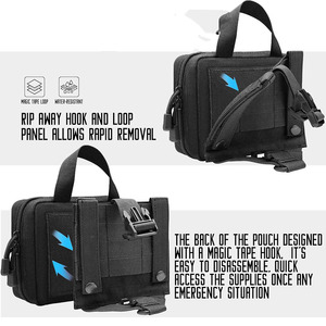 Pochette de rangement tactique imperméable pour premiers secours avec organiseur de médicaments compact en cuir pour les voyages d'urgence et les activités de plein air, à vendre - Product Image 3