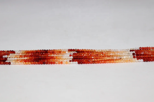 Ópalo de fuego natural mexicano, cuentas Rondelle facetadas, Ópalo de fuego cortado a máquina para la fabricación de joyas - Product Image 2