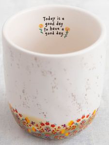 Tasses à café en céramique FENN avec décorations dorées, sublimation, couvercle et poignée dorée - Product Image 3