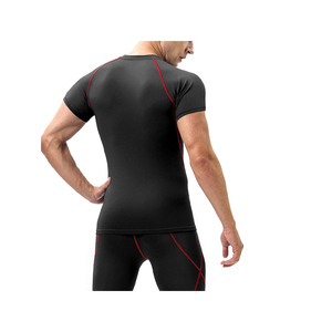 T-shirt de compression pour homme de haute qualité à faible MOQ, logo personnalisé, meilleur prix, vêtements de sport respirants et extensibles pour la gym et le fitness - Product Image 3