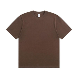 T-shirt à manches courtes pour homme, col ras du cou, haute qualité, style jeune été, 200 grammes, tissé polyester/coton, écologique, vierge - Product Image 5