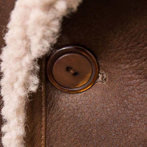 Chaqueta de Cuero de Piel de Oveja Clásica para Hombre, de Invierno, de Alta Calidad, Resistente al Viento y Transpirable, para Moda Urbana, Estilo High Street, OEM - Product Image 5