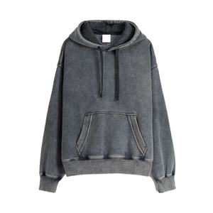 Sweat-shirt à capuche délavé pour homme, hiver 2024, dernier design avec technique de broderie, sweat-shirt tendance OEM, nouveau style pour homme - Product Image 5