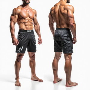 Shorts de combat MMA personnalisés par sublimation, design Kimono de Jiu-Jitsu No-Gi, vêtements de grappling avec caractéristiques extensibles, respirantes et à séchage rapide - Product Image 5