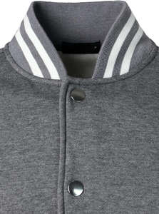 Chaqueta de Béisbol Personalizada para Hombre, de Algodón, con Cuello Alto, Estilo Letterman, con Logotipo Frontal, Chaqueta Lisa al por Mayor - Product Image 2