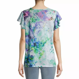 T-shirt à manches courtes d'hiver décontracté respirant de haute qualité pour femmes, impression par sublimation personnalisée, logo personnalisé, séchage rapide - Product Image 2
