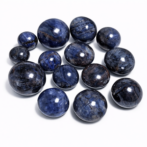 Piedra de Zafiro Azul Natural Pulida a Mano, Piedra de Palma para Sanación, Feng Shui, Meditación Religiosa, Reiki, Chakra, Decoración Energética - Product Image 1