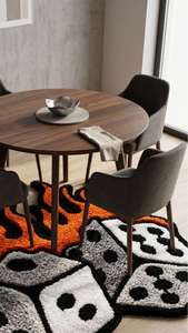 Tapis d'intérieur unique en laine tuftée à la main, motif dés flamboyants, antidérapant, doux et moelleux, thème casino, pour salon et chambre à coucher - Product Image 2