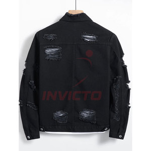 Nouvelle arrivée : veste en jean délavée, sur mesure, de qualité supérieure, pour l'hiver et les tenues de plein air. - Product Image 2