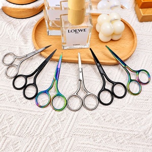 Sharp Rounded Tip Nose Hair Scissors Stainless Steel Safety Eyebrow <b>Trimmer</b> <b>for</b> <b>Men</b> Women Grooming - Product Image 1